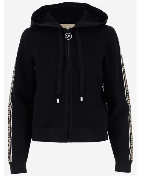 michael kors black zip-up hoodie|Michael Kors hoodie.